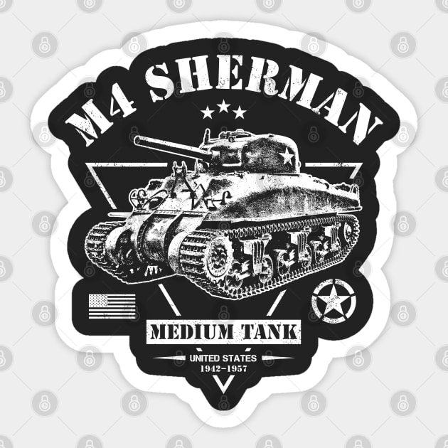 M4 Sherman Sticker by Military Style Designs